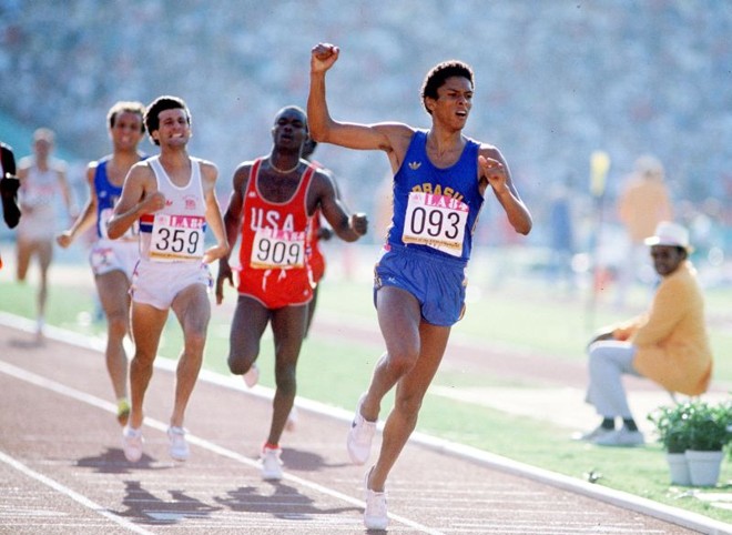 Vencendo os 800 m na Olimpíada de Londres |