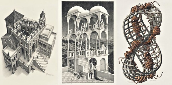 Subindo e Descendo: mundo impossível; Belvedere é mostrada ao vivo e em filme 3D; Obras mostram