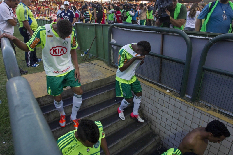 O Palmeiras após a derrota para o Fluminense, que decretou o descenso | Rubens Cavallari/Folhapress