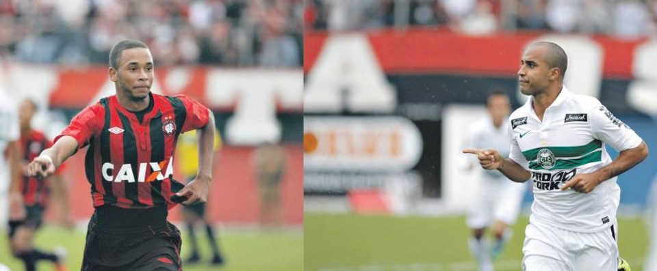 Hernani e Deivid, autores de gol no Atletiba de ontem: aspectos distintos para se apegar no título | Henry Milleo/ Gazeta do Povo