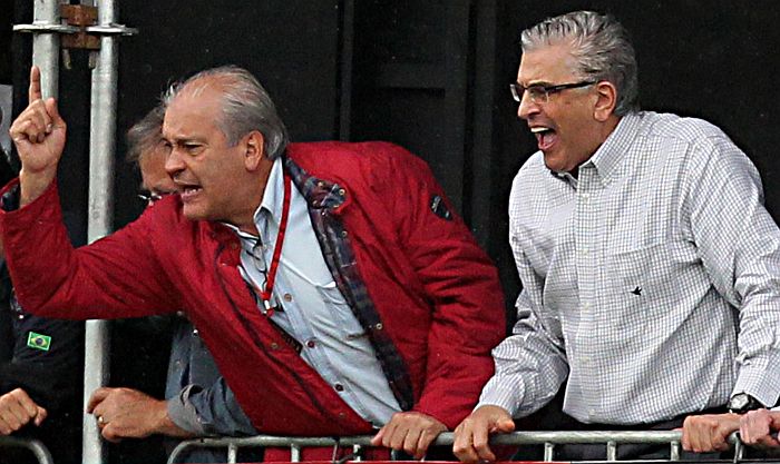 João Alfredo Costa Filho, ao lado de Petraglia: dirigente está de volta à cúpula rubro-negra após quatro meses | Albari Rosa / Gazeta do Povo
