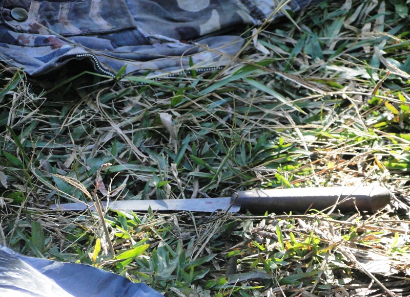 Arma do crime foi deixada ao lado dos corpos | Ivan Cezar/Portal RBJ