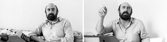 Jamil Snege em dois momentos: (acima) brincando com a fama de