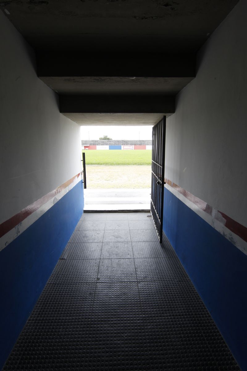 Túnel de entrada dos jogadores na Vila OIímpica | Aniele Nascimento/ Gazeta do Povo