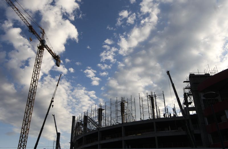 Obras da Arena da Baixada: estádio vai custar R$ 219 milhões, segundo o secretário estadual da Copa, Mario Celso Cunha | Daniel Castellano/ Gazeta do Povo