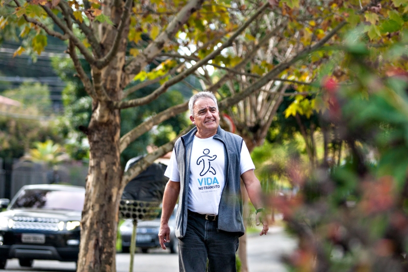 A segurança no trânsito foi uma das causas abraçadas por Stephan Knecht, presidente do Conseg do Hugo Lange | Brunno Covello/Gazeta do Povo