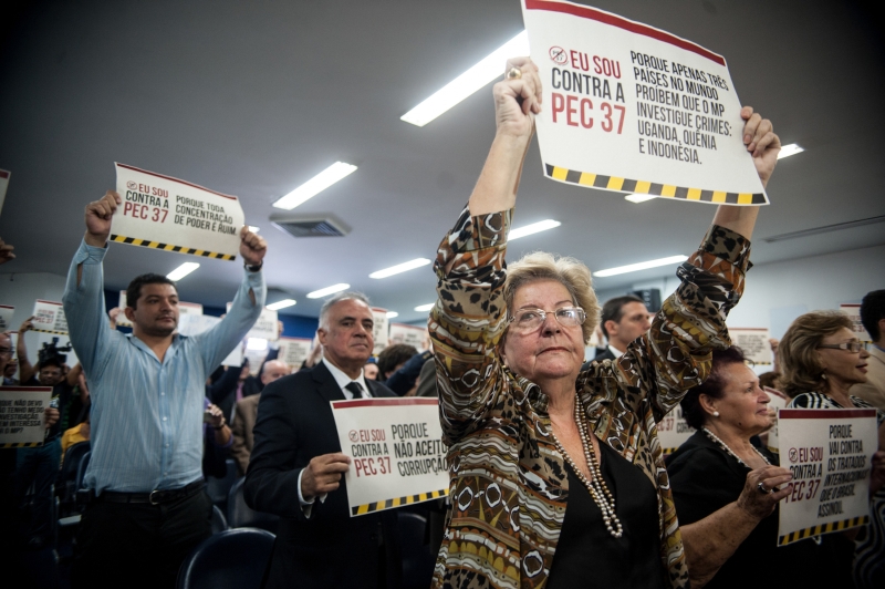 Manifestação contra a PEC 37: pressão fez o presidente da Câmara, Henrique Alves, criar comissão para rever a proposta | Marcelo Camargo/ABr