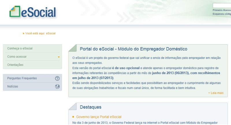 Os empregadores domésticos podem, pelo site, fazer o controle de horas extras e o cálculo dos valores a serem recolhidos (como INSS e férias) | Reprodução