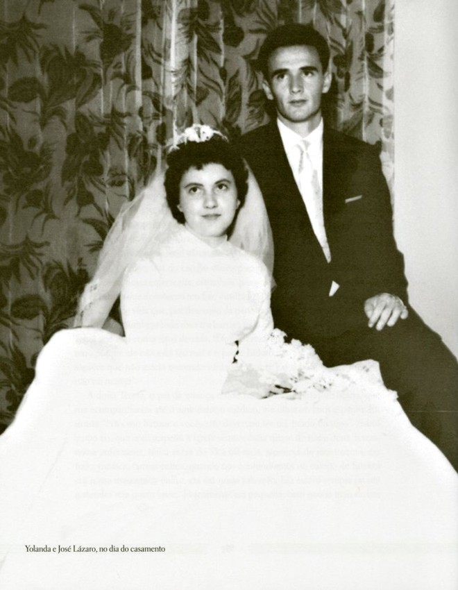 Yolanda e José Lazáro Dumont no dia de suas núpcias |