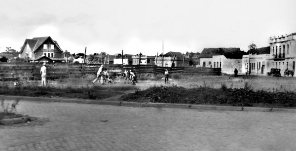 Largo do Ventura, um descampado onde a piazada fazia seus jogos de futebol. Foto de 1939 | Acervo Cid Destefani