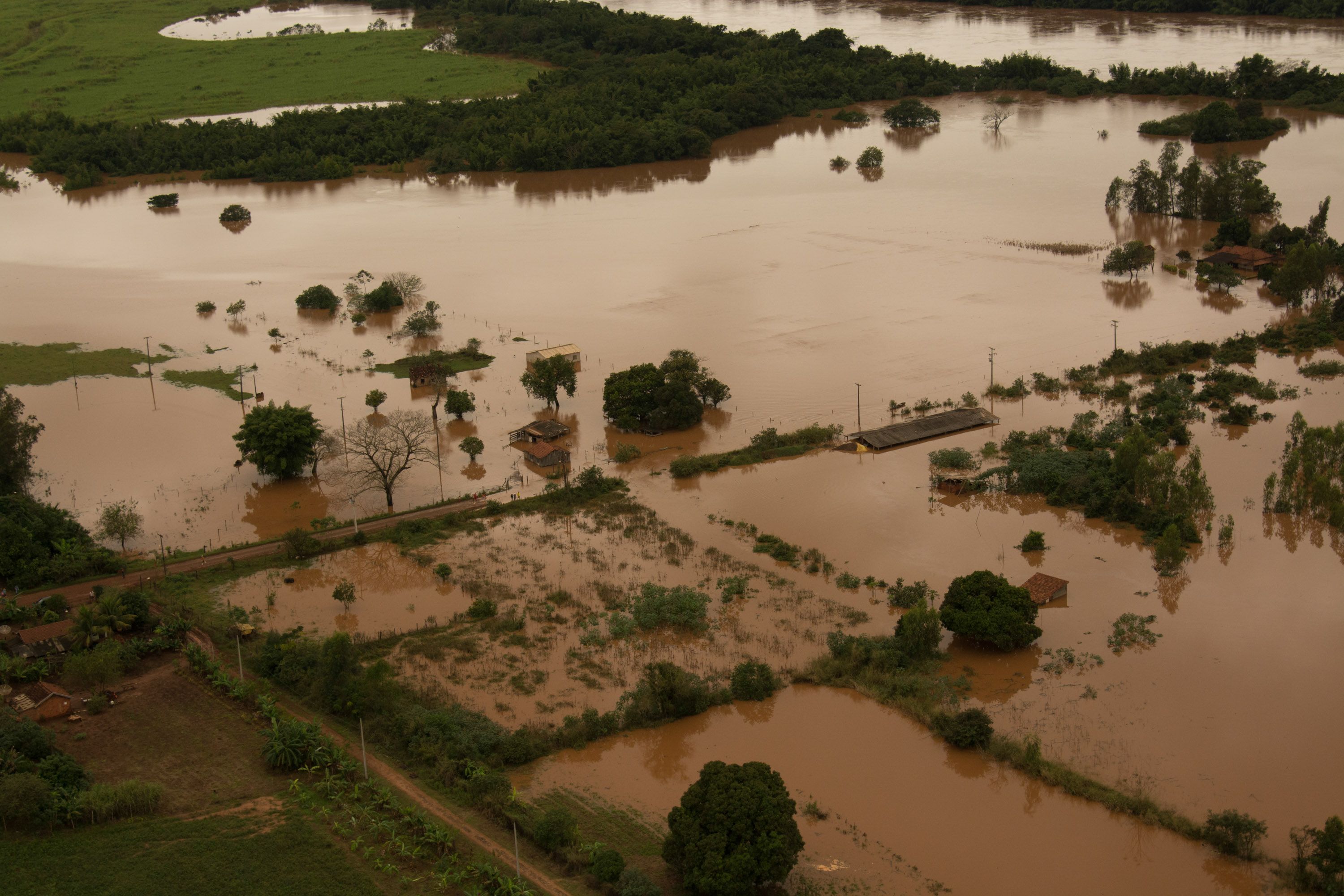Região do município de Mirador, no noroeste do Paraná, onde o rio Ivaí está acima do nível | Antonio Costa/ANPr