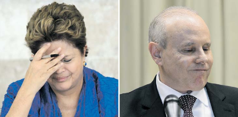 Dilma Rousseff: insegurança na política econômica; Guido Mantega: em luta com a inflação persistente | Ueslei Marcelino/Reuters e Fabio Rodrigues Pozzebom/ABr
