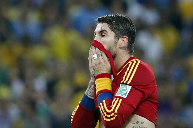 Sergio Ramos lamenta o pênalti perdido | 