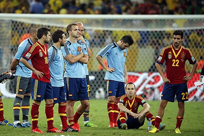 Espanhóis lamentam a derrota para o Brasil na final da Copa das Conederações | 