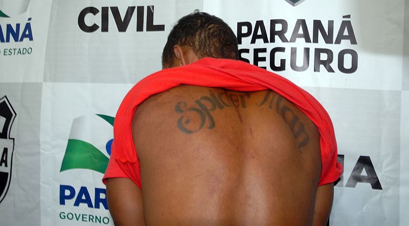 O Homem-Aranha, que estava foragido havia cerca de um ano, foi recapturado em Curitiba | Polícia Civil/Divulgação