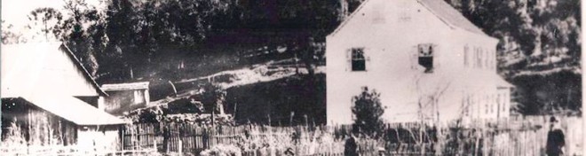 Foto antiga do casarão onde vivia a família Boscardin |