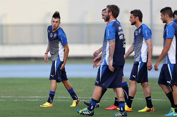 El Shaarawy seria poupado do treino da Itália, mas acabou entrando em campo | Marcelo Sayão / EFE