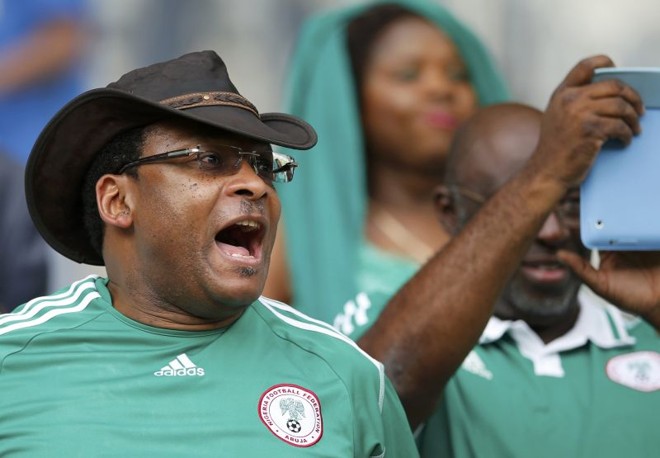 Nigerianos estiveram presentes no Mineirão |
