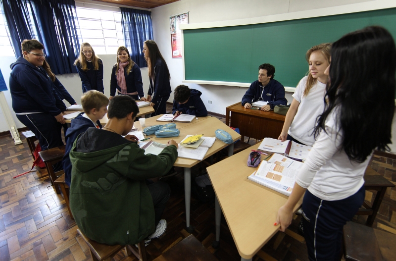 Sala de estudos do Colégio Arquidiocesano é um exemplo de área diferenciada de aprendizagem | Ivonaldo Alexandre/Gazeta do Povo