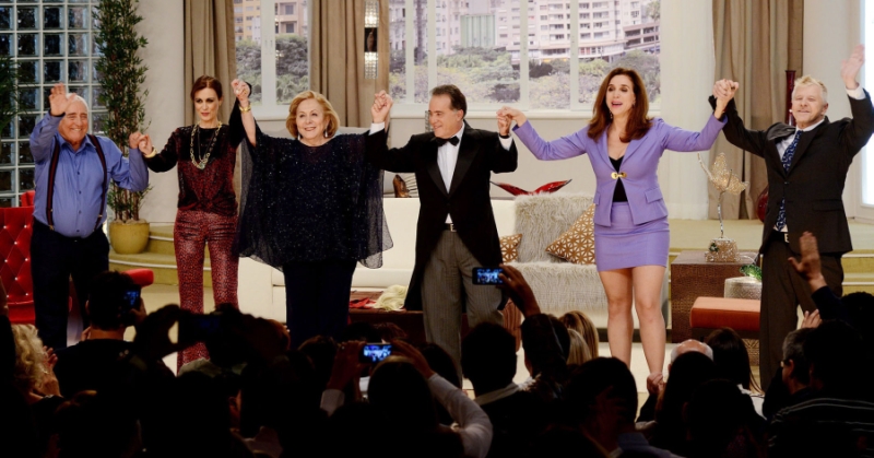 Luis Gustavo, Marcia Cabrita, Aracy Balabanian, Tony Ramos, Marisa Orth e Miguel Falabella: Sai de Baixo é um dos cinco programas de maior audiência do Viva | Agência O Globo