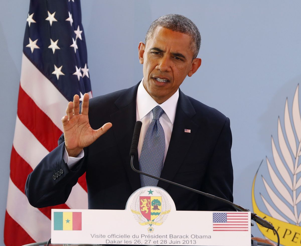 Obama participa de entrevista coletiva conjunta com o presidente senegalês, Macky Sall | Reuters/Jason Reed