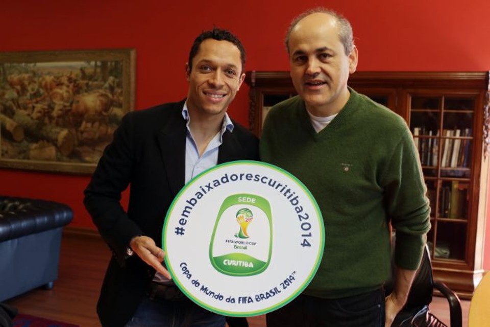 Adriano, ex-Coritiba,foi nomeado embaixador de Curitiba para a Copa do Mundo de 2014 | Maurilio Cheli / SMCS