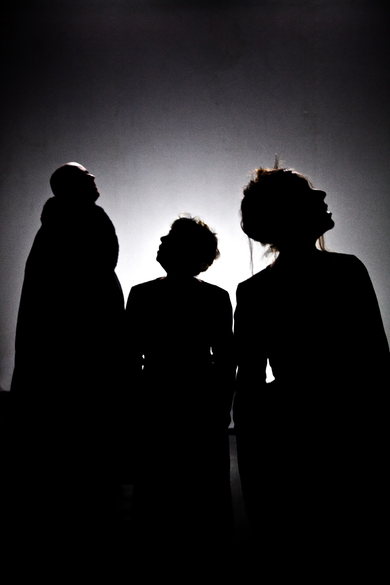 Em As Suplicantes..., os atores têm apenas as silhuetas delineadas | Julieta Bacchin/Divulgação