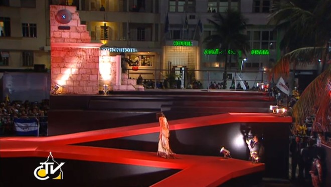 Ator que interpreta o papel de Jesus Cristo na Via Sacra |