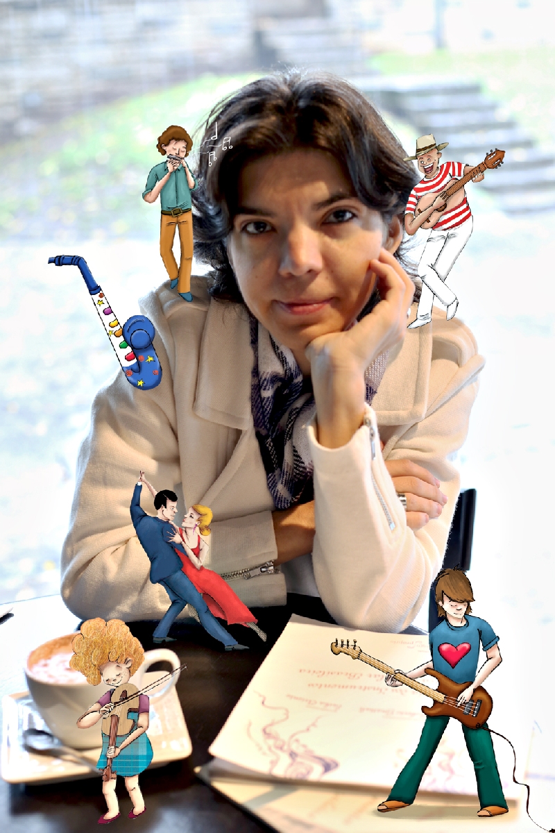 Elis Ribeirete: desafio foi não infantilizar o material | Foto: Michele Micheleto/Divulgação | Ilustração: Erika Astronauta