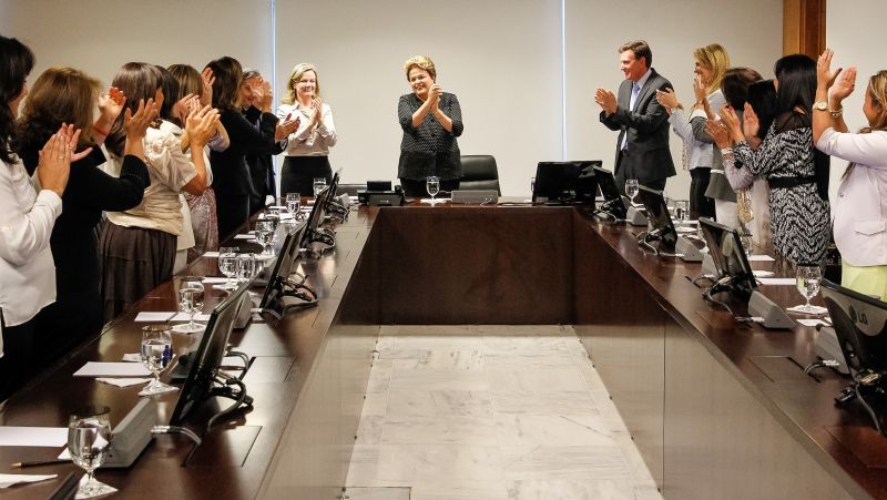 Presidenta Dilma Rousseff durante reunião com cantoras e representantes de igrejas evangélicas nesta segunda-feira (15) | Roberto Stuckert Filho / Presidência da República / Divulgação