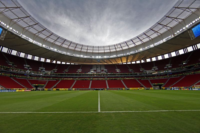 O Estádio Nacional de Brasília preparado para a partida de abertura da Copa das Confederações entre Brasil e Japão no dia 15 de junho | Albari Rosa / Gazeta do Povo