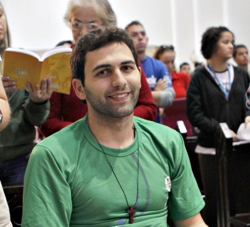 O estudante Felipe dos Santos, que é paraplégico, poderá falar a sós com o papa | Aniele Nascimento/Gazeta do Povo