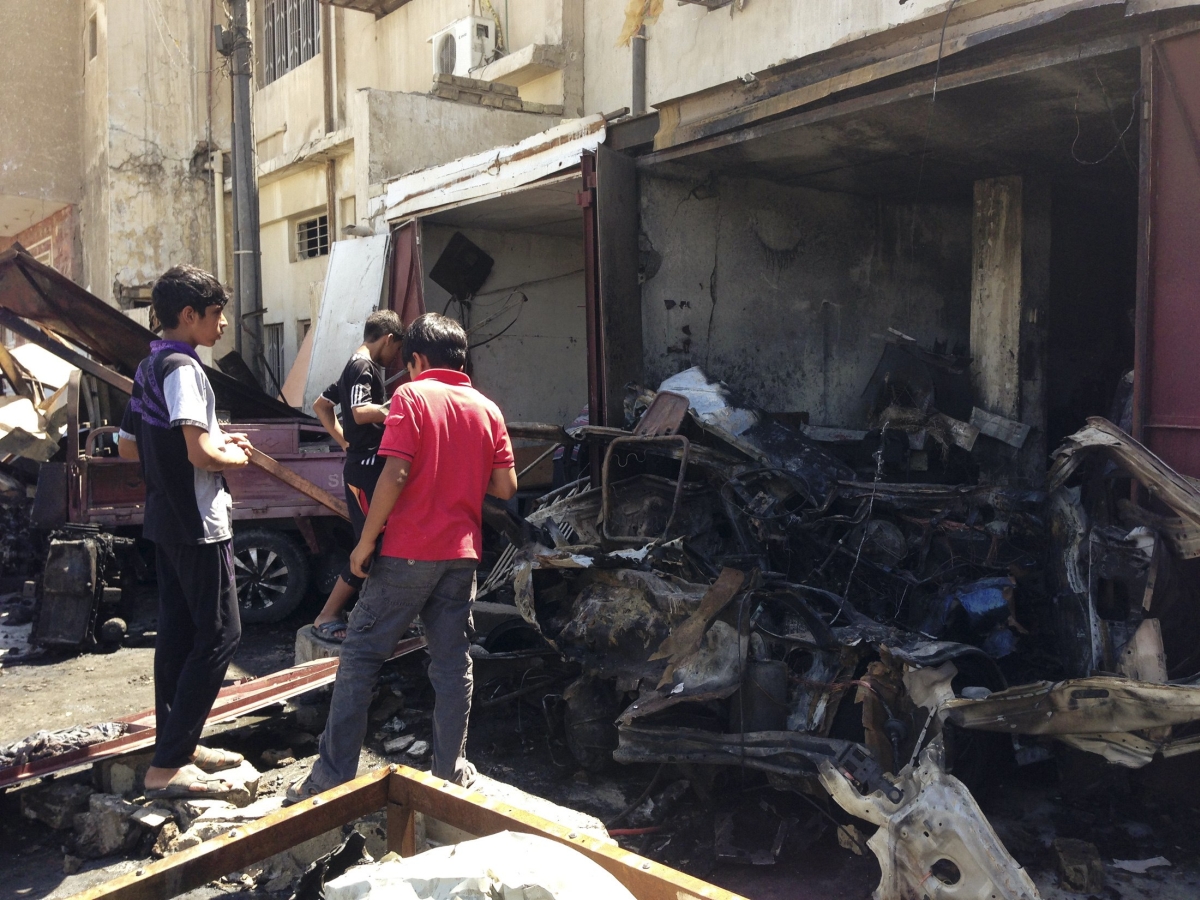 Distrito de Hurriya, em Bagdá, foi um dos atingidos pela explosão de carros-bomba | Reuters/Saad Shalash