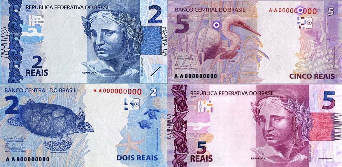 Novas cédulas de R$ 2 e R$ 5 | Divulgação