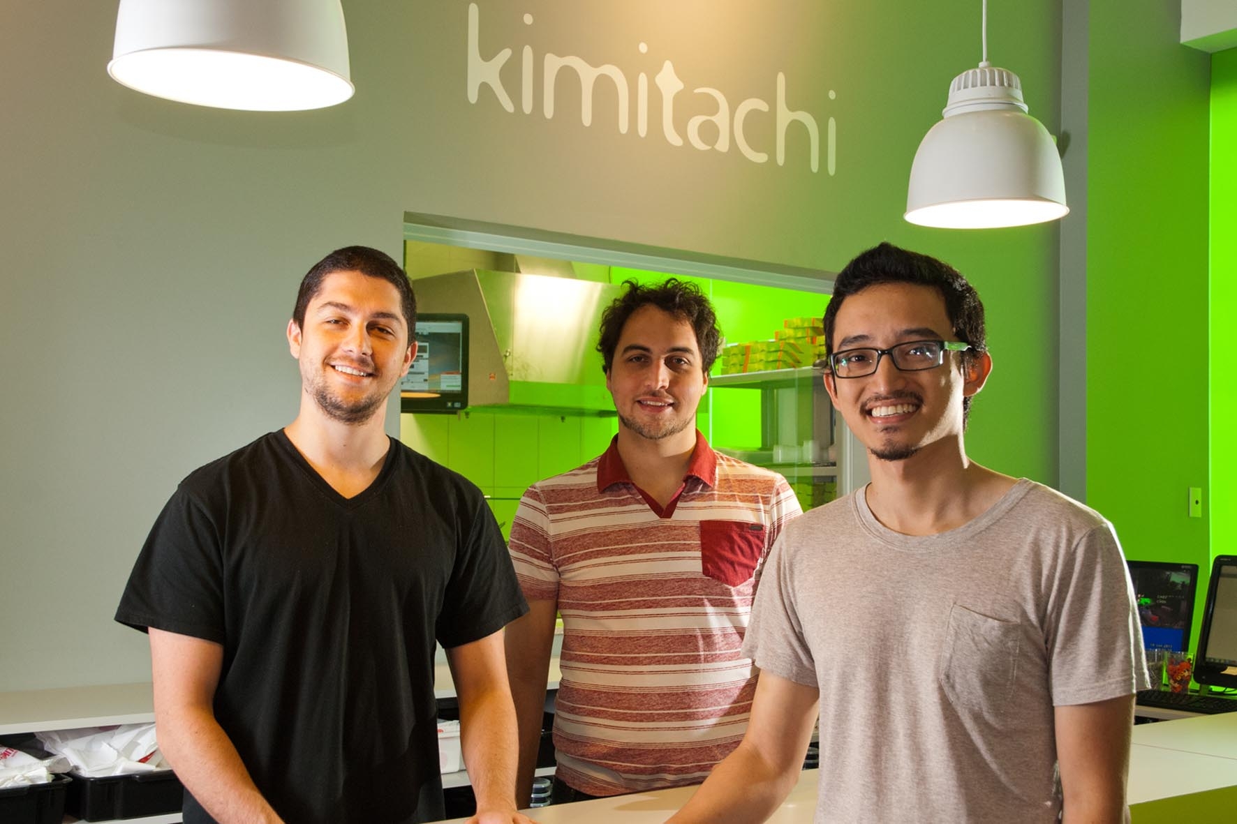 Carlos Eduardo Souza, Lucas Prim, Paulo Hashimoto, sócios do Kimitachi | Divulgação