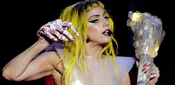 Gaga, na turnê The Monster Ball | Divulgação