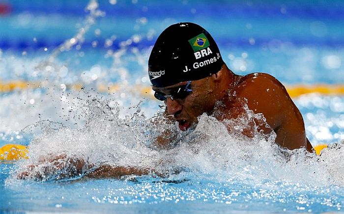 João Gomes Júnior chega à decisão dos 50 metros peito com o terceiro melhor tempo na semifinal | JuanJo Martín / EFE