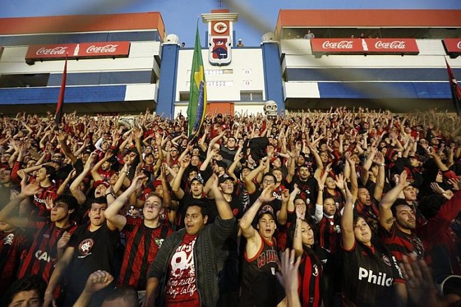 Torcida atleticana na vitória sobre o Botafogo |