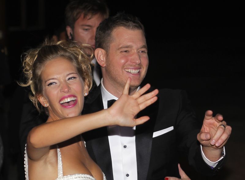 Cantor Michael Bublé e a mulher Luisana Lopilato | REUTERS/Enrique Marcarian/Files