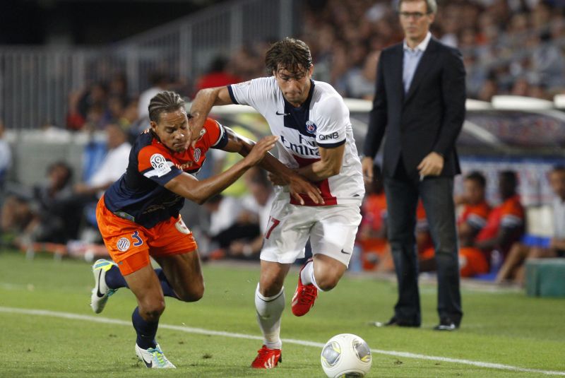 Brasileiro Maxwell fez o gol do PSG contra o Montpellier | Reuters