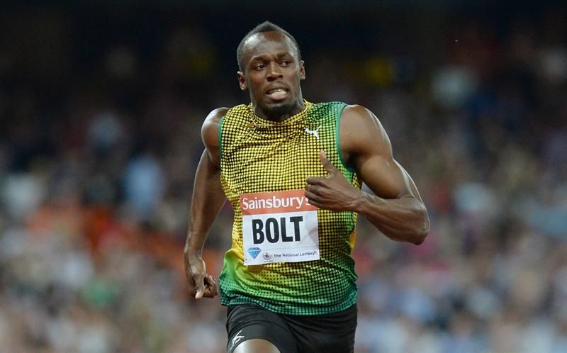 Bolt cravou o melhor tempo do ano nos 100 m na etapa de Londres da Diamond League | Andy Rain / EFE