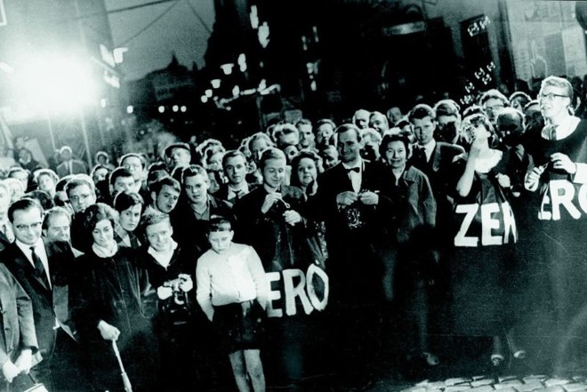 Manifestação do grupo ZERO na Galerie Schmela, na Alemanha, em 1961 |