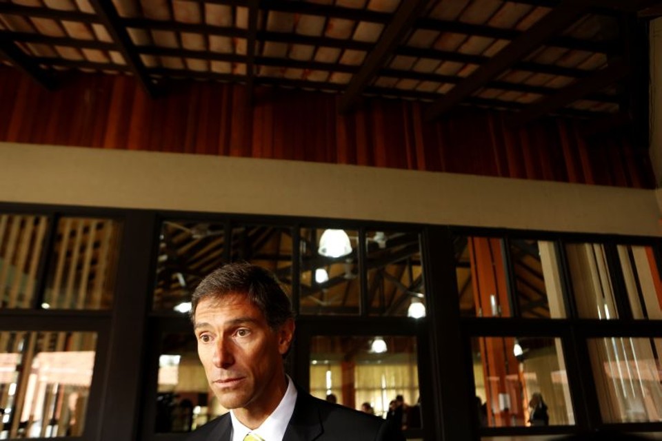 Federico Addiechi, chefe do Departamento de Responsabilidade Social e Coorporativa da Fifa, em evento no Parque Barigui | Marcelo Andrade / Gazeta do Povo