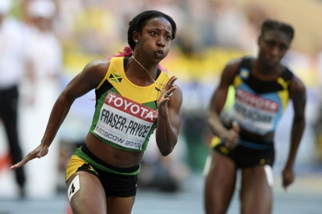A jamaicana Shelly-Ann Fraser-Pryce puxa o fôlego na semifinal dos 200m rasos | 
