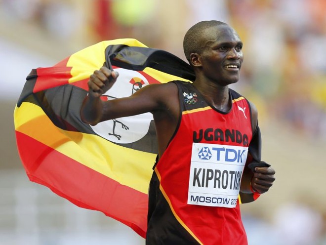 Stephen Kiprotich, da Uganda, vence maratona do Mundial de Atletismo em Moscou |