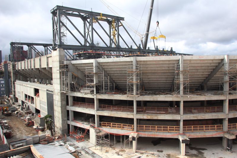 Orçamento mais recente divulgado pelo Atlético garante que a Arena custará R$ 265 milhões: acordo inicial previa R$ 184 milhões | Walter Alves/ Gazeta do Povo
