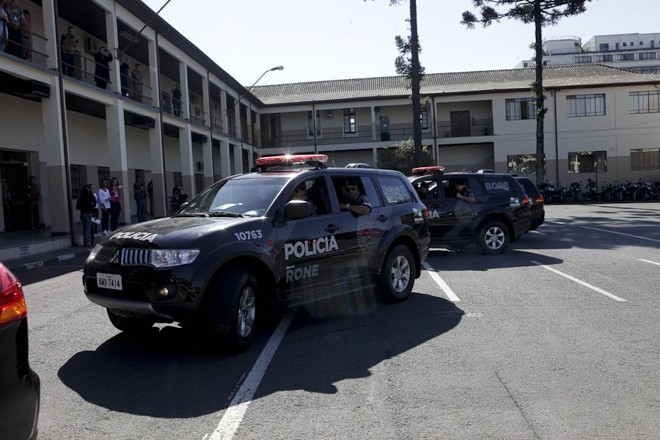 Saída da operação foi no quartel do Comando Geral da Polícia Militar do PR |