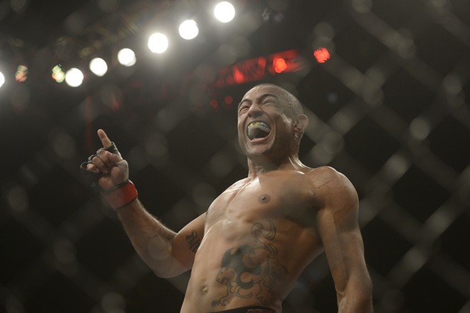 Moraes comemora mais um triunfo por finalização |