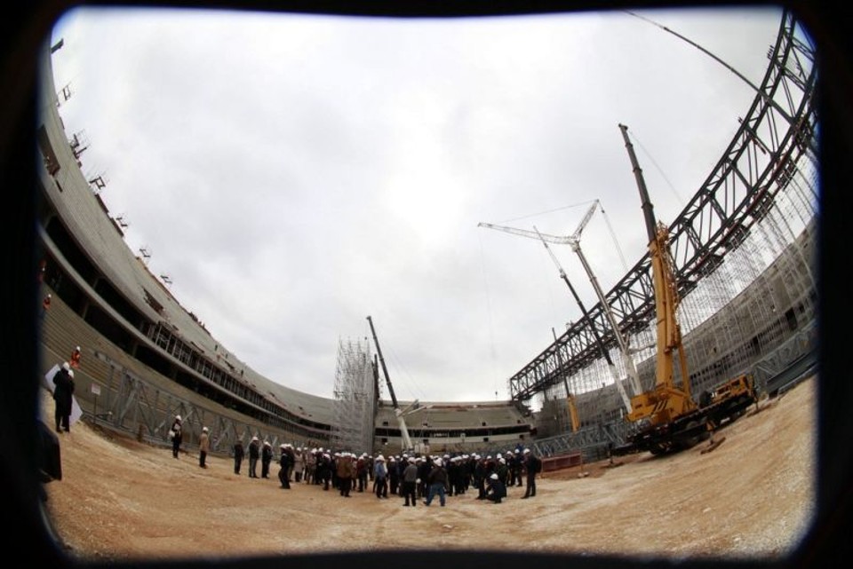 Vista geral da Arena da Baixada durante visita da comitiva da Fifa e do COL | Daniel Castellano / Gazeta do Povo