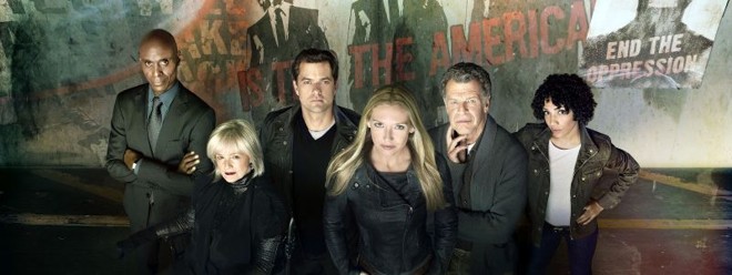 Elenco principal de Fringe, que chegou à quinta e última temporada |